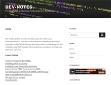 Tablet Screenshot of dev-notes.com